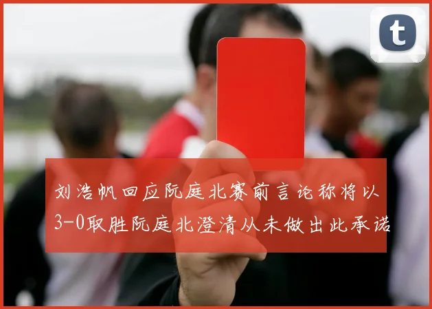 刘浩帆回应阮庭北赛前言论称将以3-0取胜阮庭北澄清从未做出此承诺